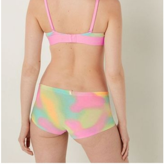 V.S.-4pc Bubble Ombre Blur Wear Everywhere T-Shirt Bra & Matching Panties 36C/S - Picture 11 of 11